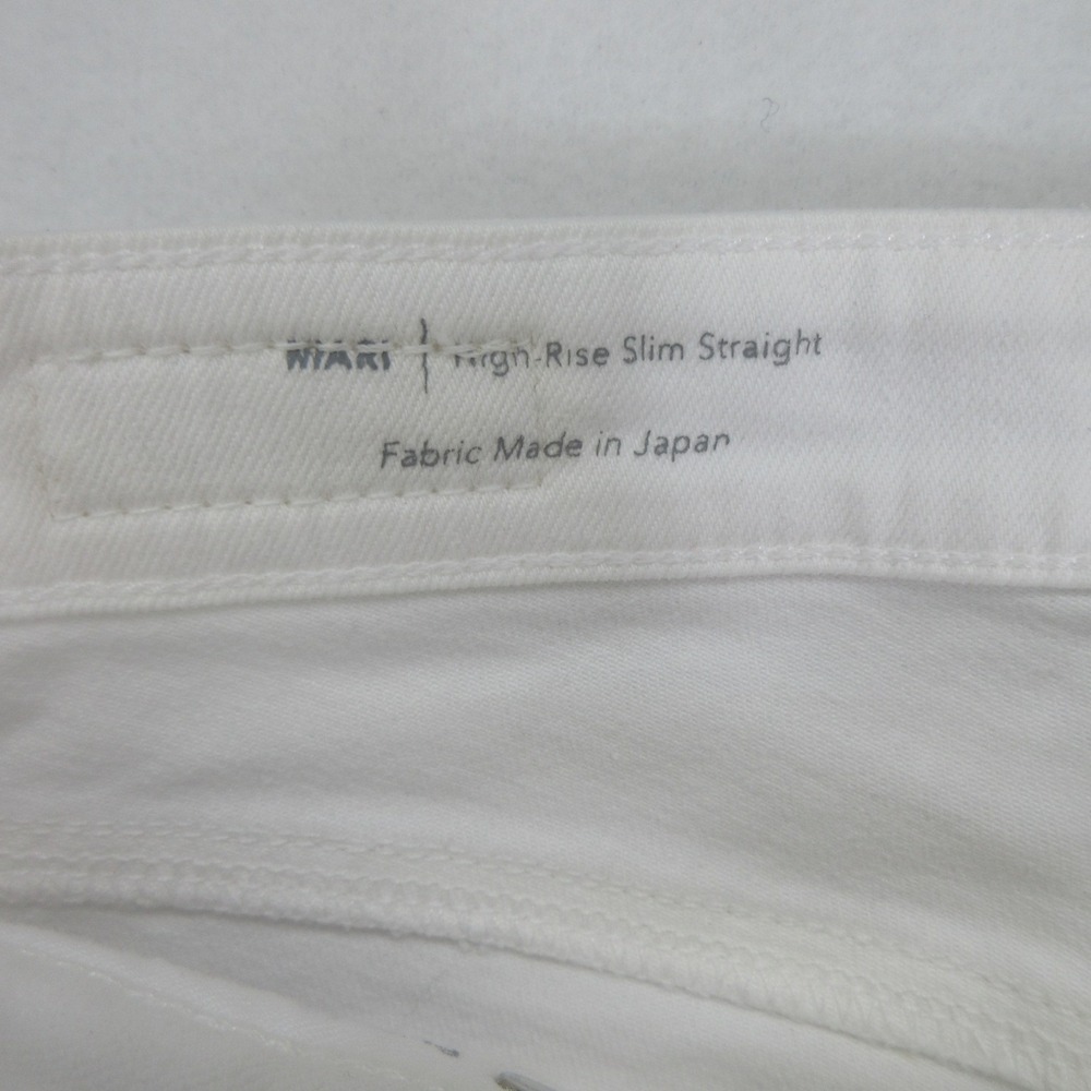 AG Adriano Goldschmied Women's Jeans 26R Mari High Rise Slim Straight White - Picture 3 of 13